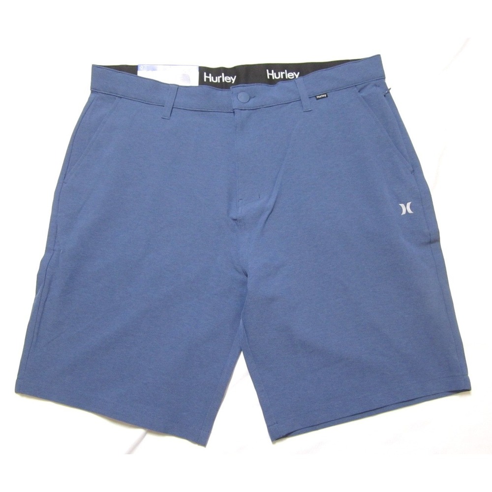 New W/ Tag Hurley Mens Hybrid Walkshorts Blue 36 Reg Fit 4-Way Stretch (MP721)